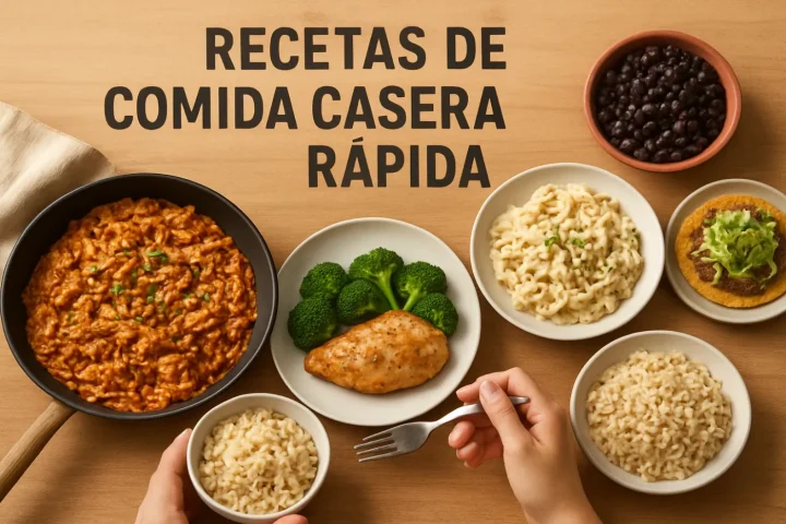 Recetas de comida casera rápida: ilustración práctica de la guía