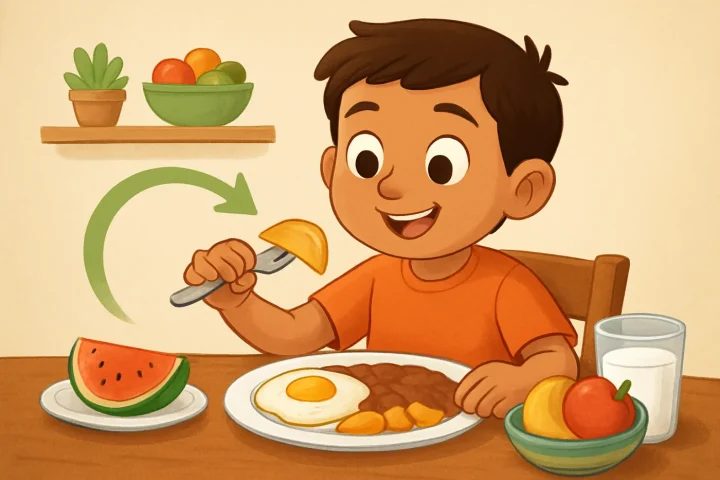 Desayunos mexicanos rápidos para niños: ilustración práctica de la guía