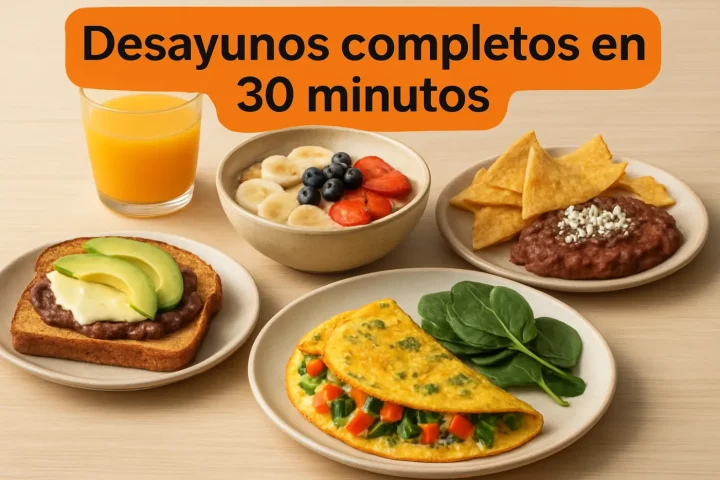 Desayunos completos en 30 minutos: ilustración práctica de la guía
