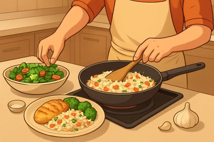 Comidas rápidas en 30 minutos para una persona: ilustración práctica de la guía