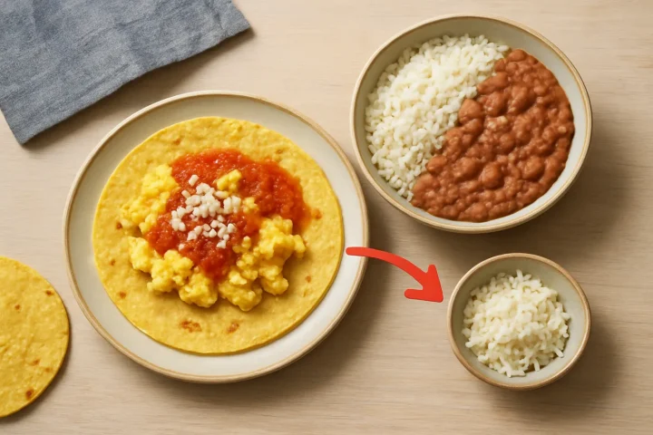 Recetas baratas con 3 a 5 ingredientes para una persona: ilustración práctica de la guía