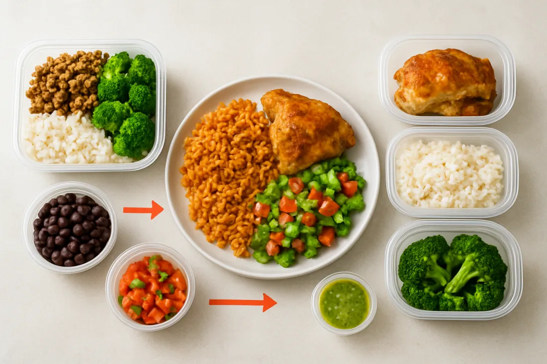 Batch cooking económico para una persona: comparación visual de opciones