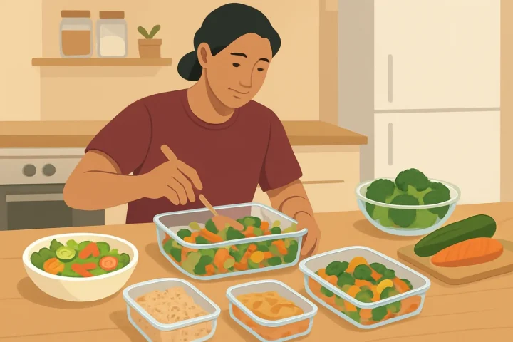 Batch cooking saludable para una persona: ilustración práctica de la guía