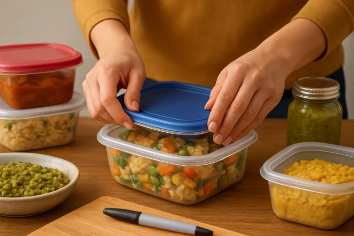 Cómo conservar comida de batch cooking de forma segura: ilustración práctica de la guía