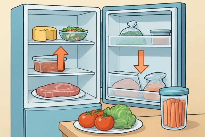 Tiempos de conservación de alimentos en el refrigerador y congelador: ilustración práctica de la guía