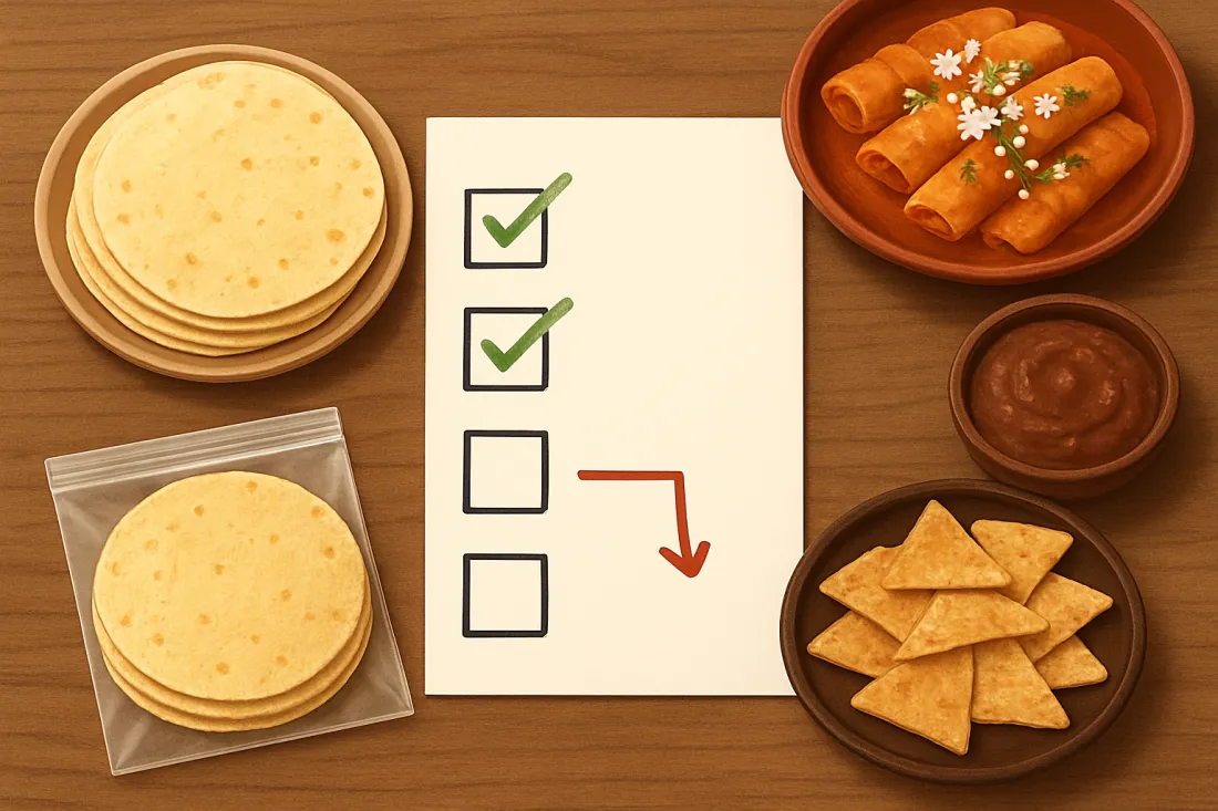 Qué hacer con tortillas de maíz sobrantes: lista práctica de comprobación antes de actuar