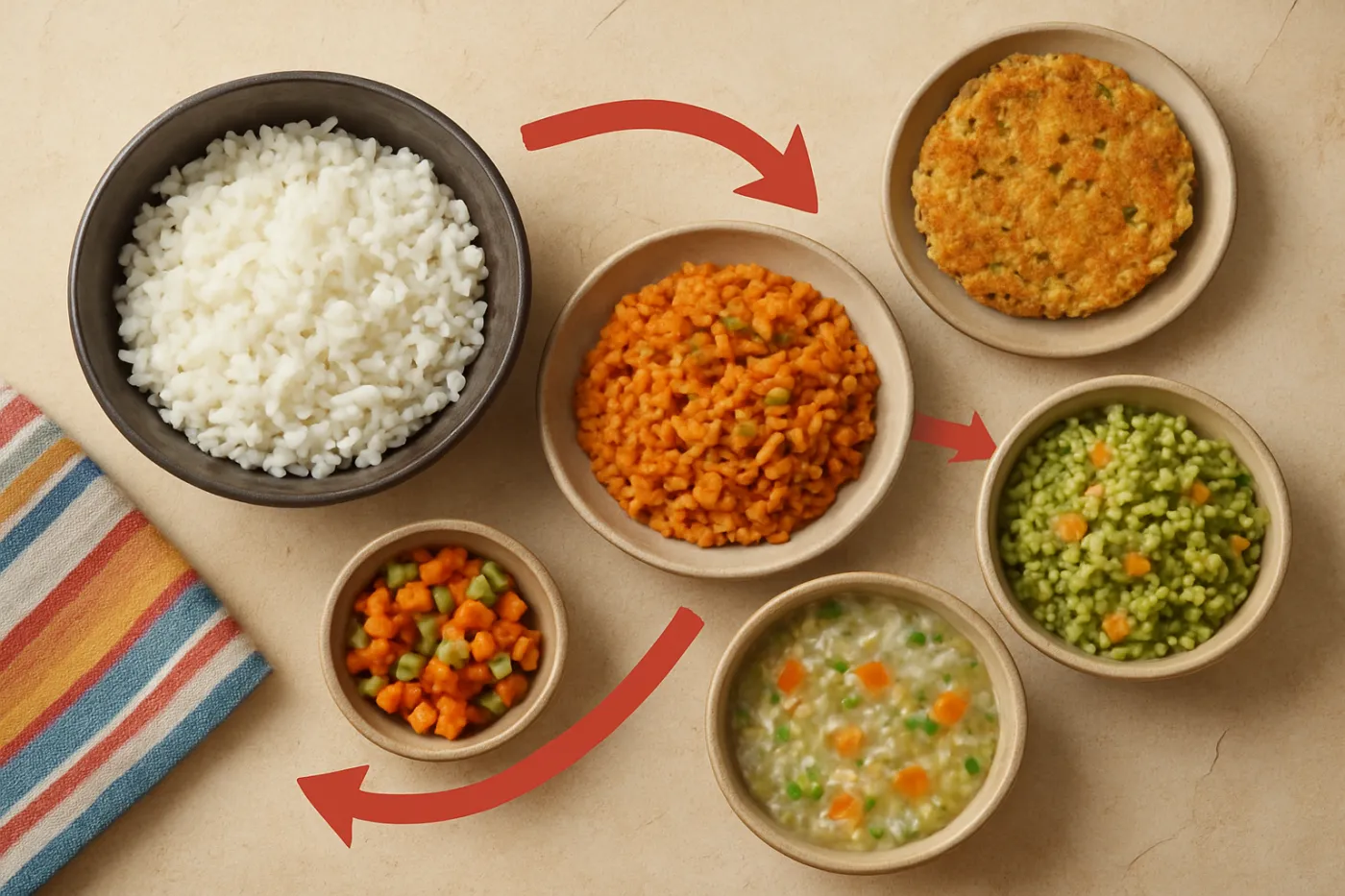 Cómo aprovechar arroz blanco sobrante: ilustración práctica de la guía