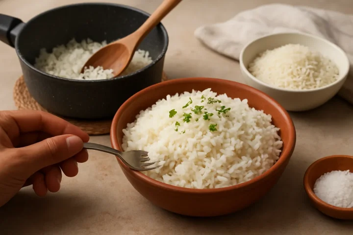 Cómo hacer arroz blanco mexicano esponjoso: ilustración práctica de la guía