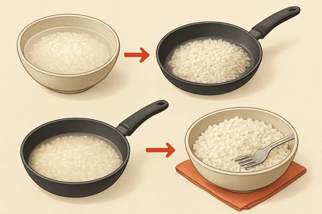 Cómo hacer arroz blanco mexicano esponjoso: esquema de los elementos clave