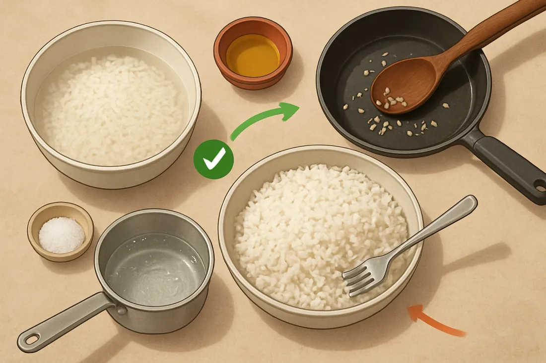 Cómo hacer arroz blanco mexicano esponjoso: lista práctica de comprobación antes de actuar