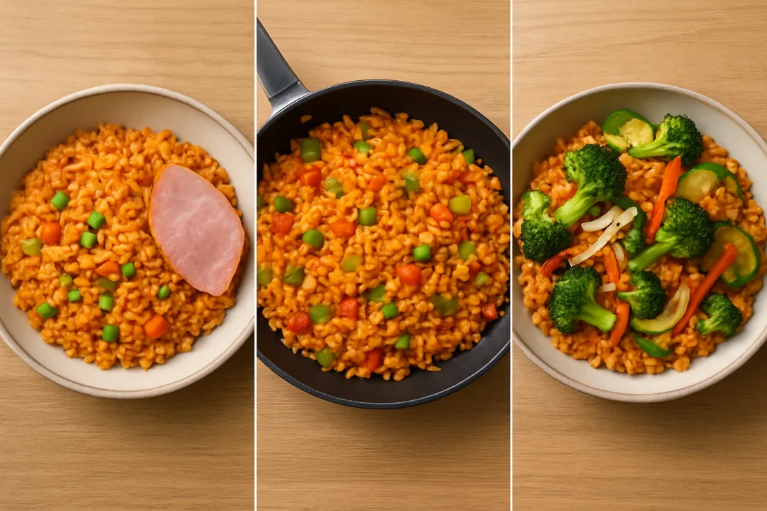 Recetas de arroz con lo que hay en el refri: comparación visual de opciones