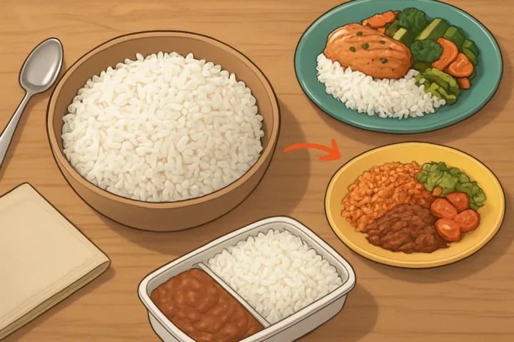 Ideas con arroz blanco para la semana: ilustración práctica de la guía