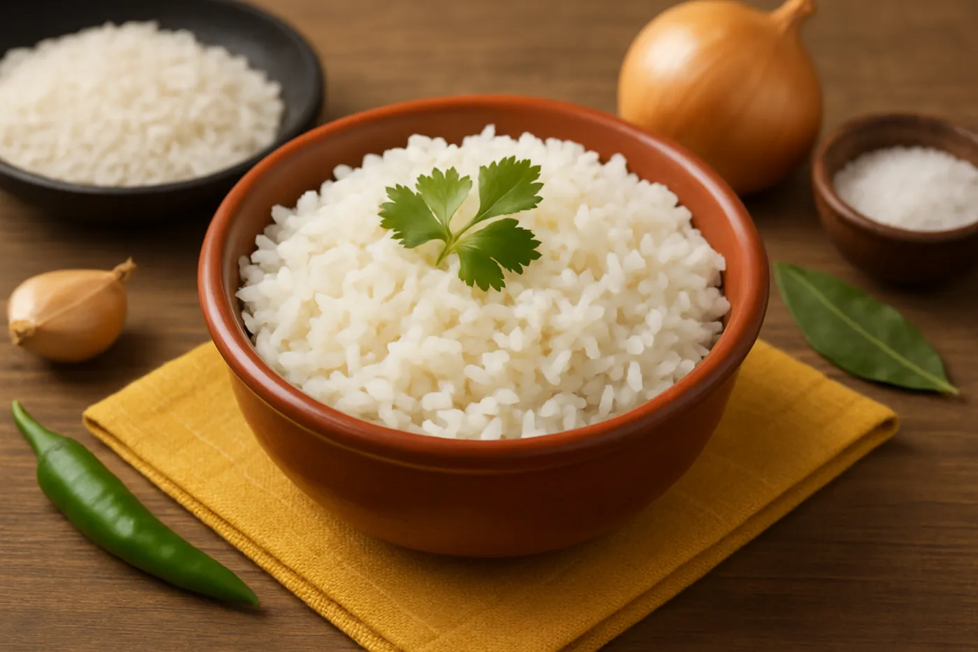 Arroz blanco mexicano para acompañar: ilustración práctica de la guía