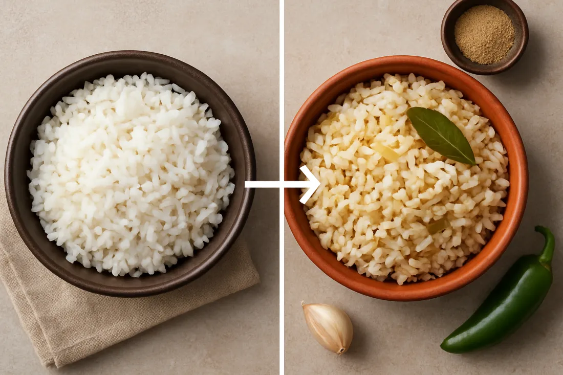 Arroz blanco mexicano para acompañar: comparación visual de opciones