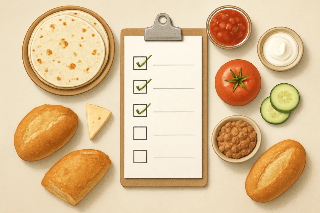 Cenas económicas con tortillas y pan: lista práctica de comprobación antes de actuar