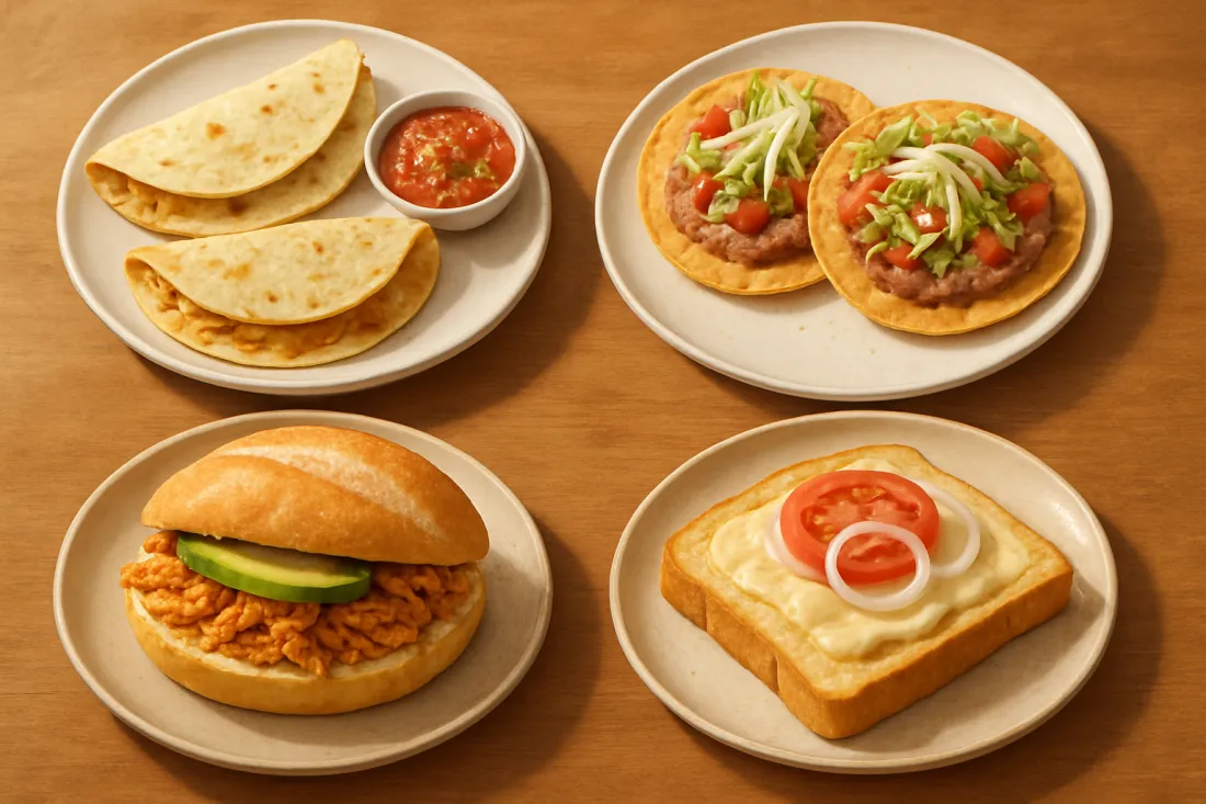 Cenas económicas con tortillas y pan: comparación visual de opciones