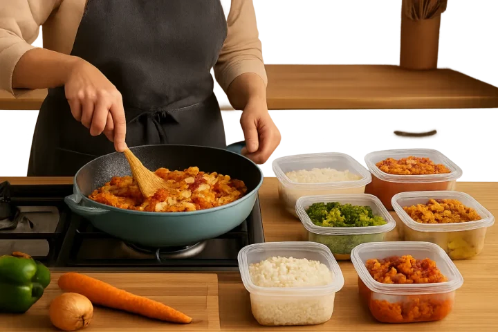 Batch cooking fácil para una persona principiante: ilustración práctica de la guía