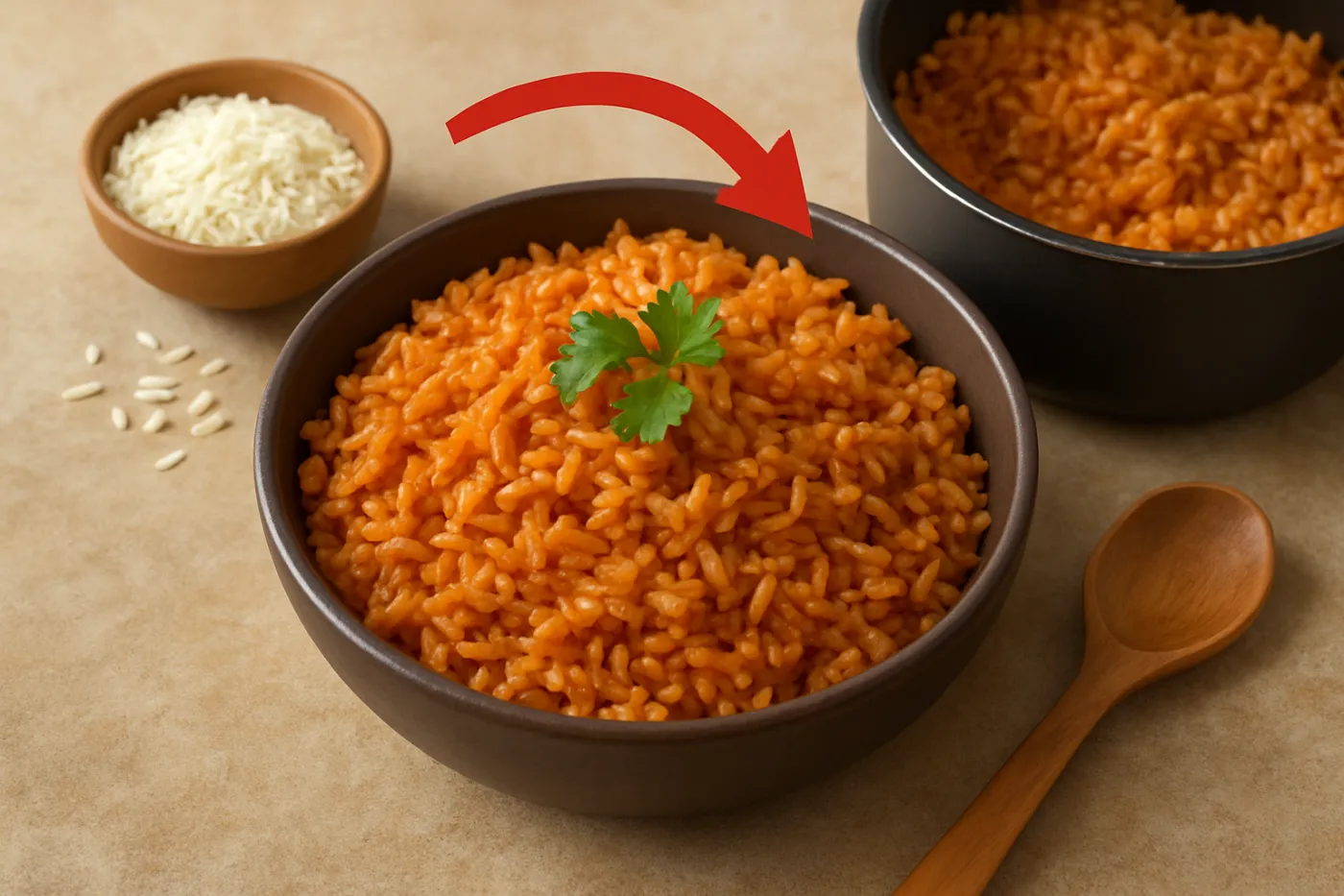 Arroz rojo fácil para principiantes: ilustración práctica de la guía
