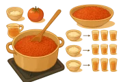 Proporciones para hacer arroz rojo para varias personas: ilustración práctica de la guía